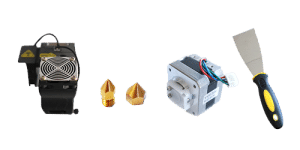 Replacement UP 3D printer parts to keep as spares nozzles stepper motor