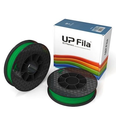 Box of UP Genuine Premium ABS filament 2 spools of 500g per pack in blue