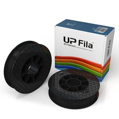 Box of UP Genuine PLA filament 2 spools of 500g per pack in black